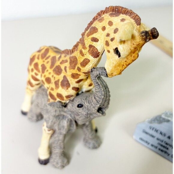 The Herd "Sticks and Stones" Giraffe & Elephant Martha Carey- No Orig Box-EUC - Picture 6 of 7